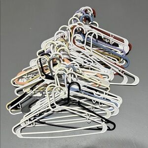 50 Pack of Plastic Hangers (All Different Colors)